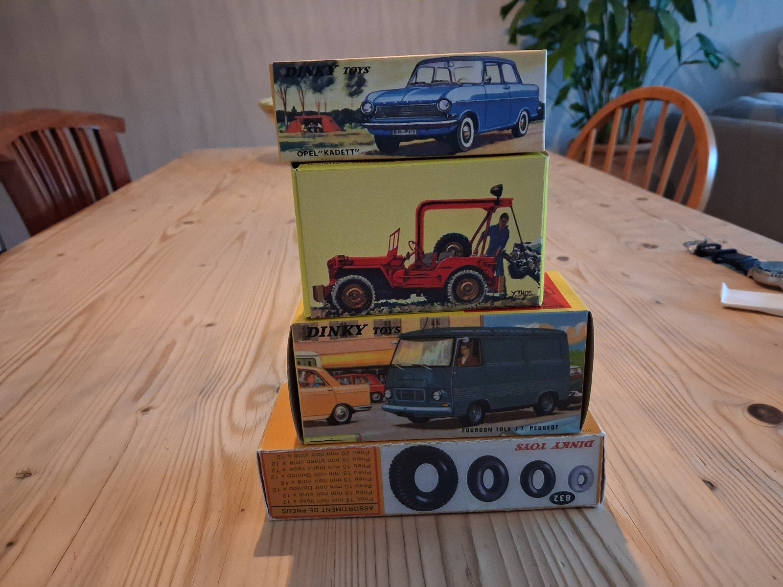 4 lege Atlas Dinky Toys doosjes, Hobby en Vrije tijd, Ophalen of Verzenden, Auto, Dinky Toys