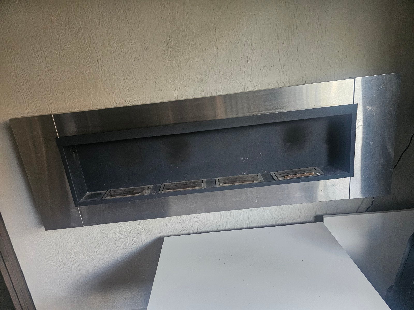 Moderne Gelhaard - Inbouwhaard RVS, Huis en Inrichting, Haarden, Ophalen of Verzenden, Gebruikt, Inbouwhaard, Gelhaard