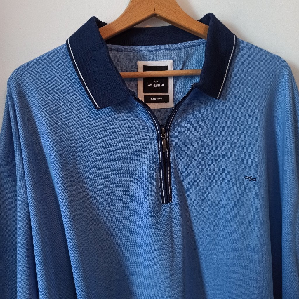 Jac Hensen polo met rits 5xl, als nieuw, Overige maten, Zo goed als nieuw, Jac Hensen, Verzenden
