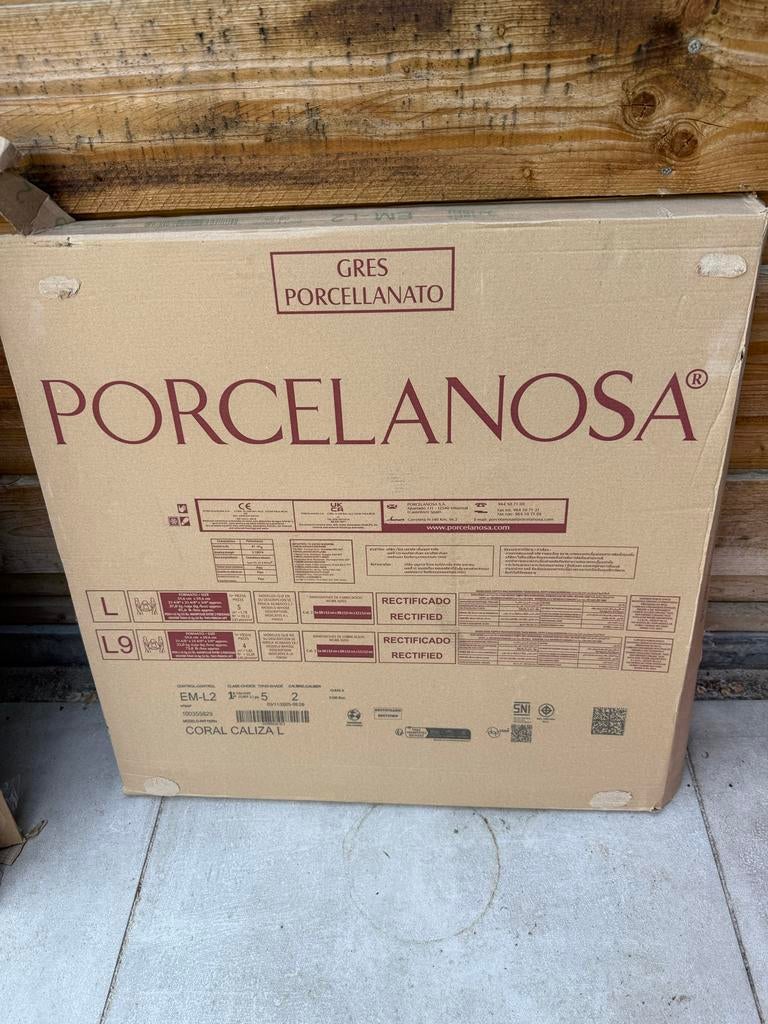 Porcelanosa Coral Caliza Vloertegel 60x60 cm (4 stuks), Doe-het-zelf en Verbouw, Ophalen, 60 cm of meer, Nieuw, Minder dan 5 m²