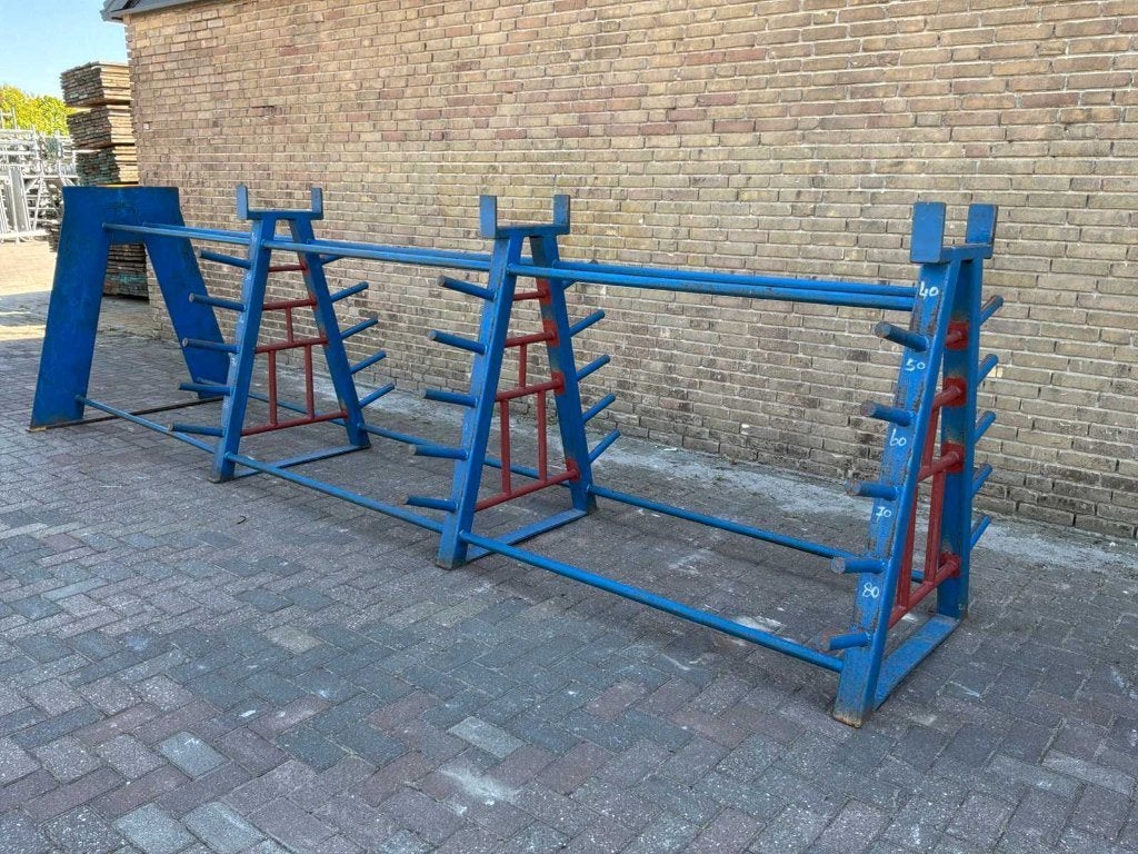 Dubbelzijdige metalen draagarmstelling 475x130CM gebruikt, Ophalen, Gebruikt