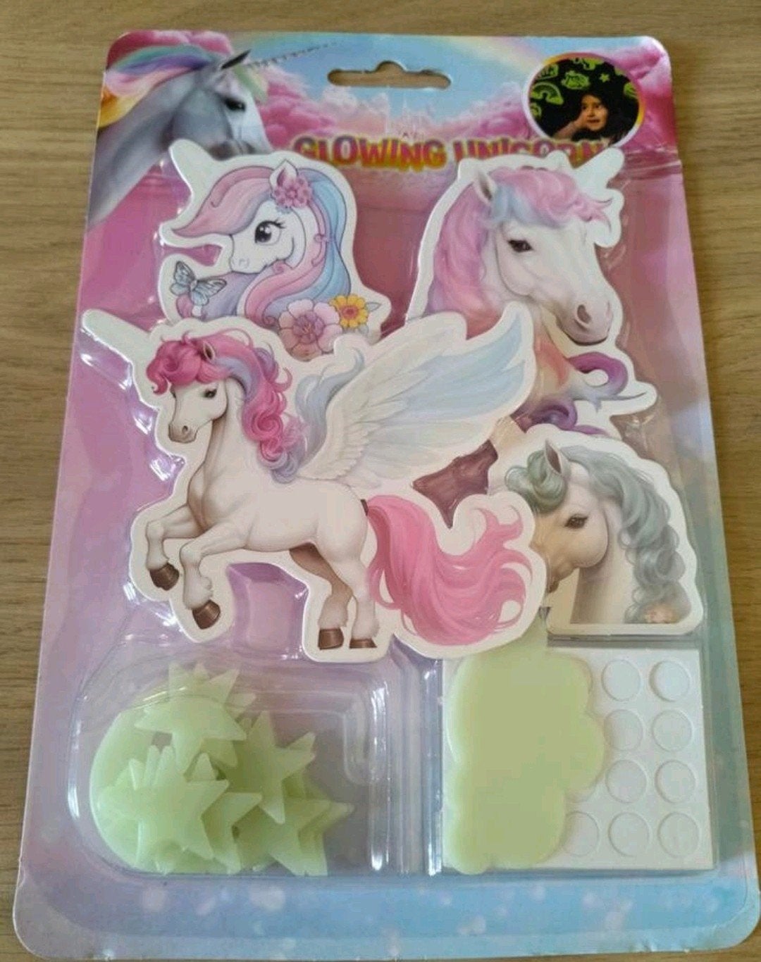 Glowing Unicorn muurstickers - Glow in the dark Eenhoorn, Verzenden, Nieuw, Wanddecoratie