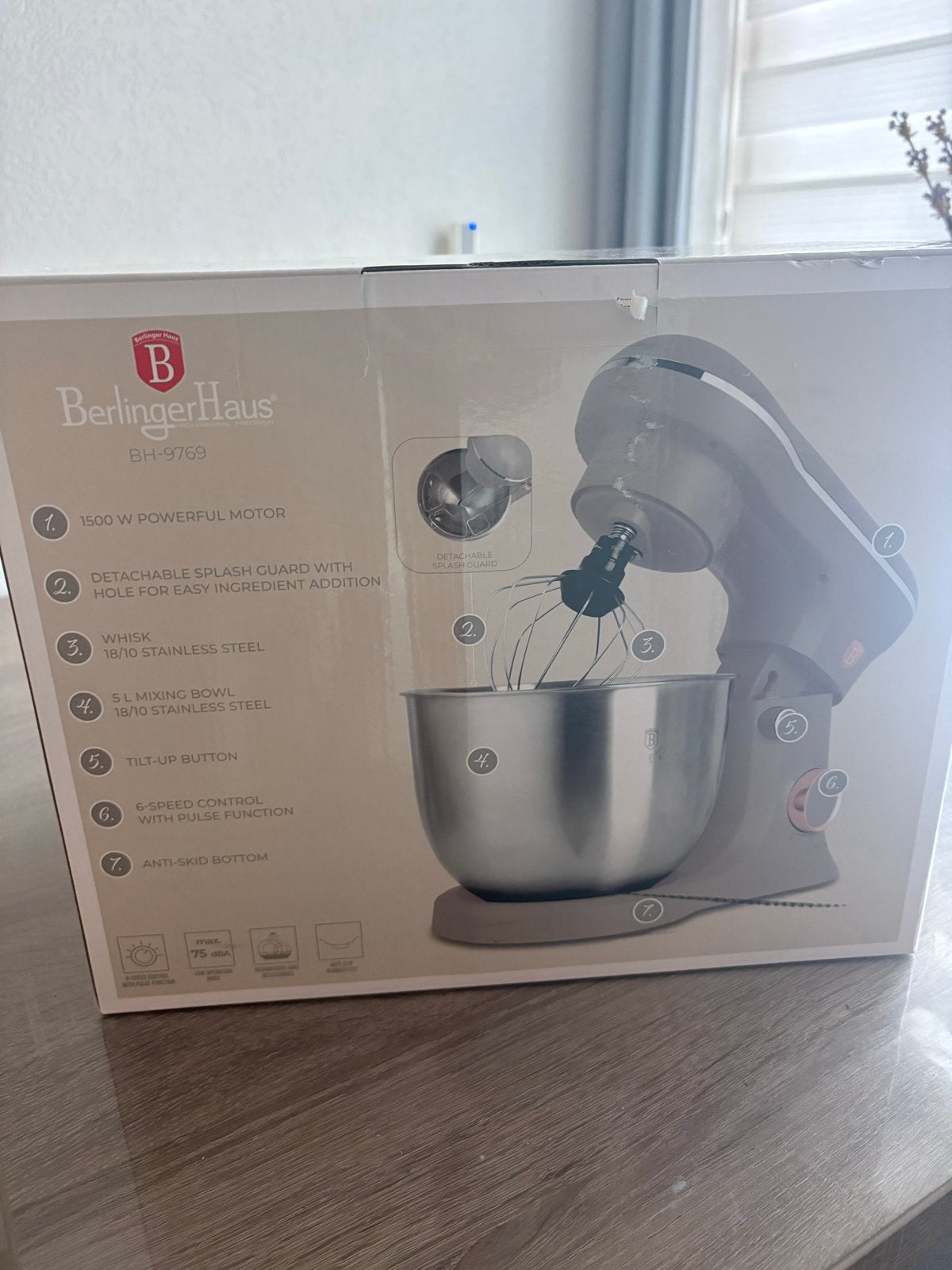 Berlinger Haus BH-9769 Taupe Collection Keukenmachine, 4 liter of meer, Nieuw, 3 snelheden of meer, Ophalen of Verzenden