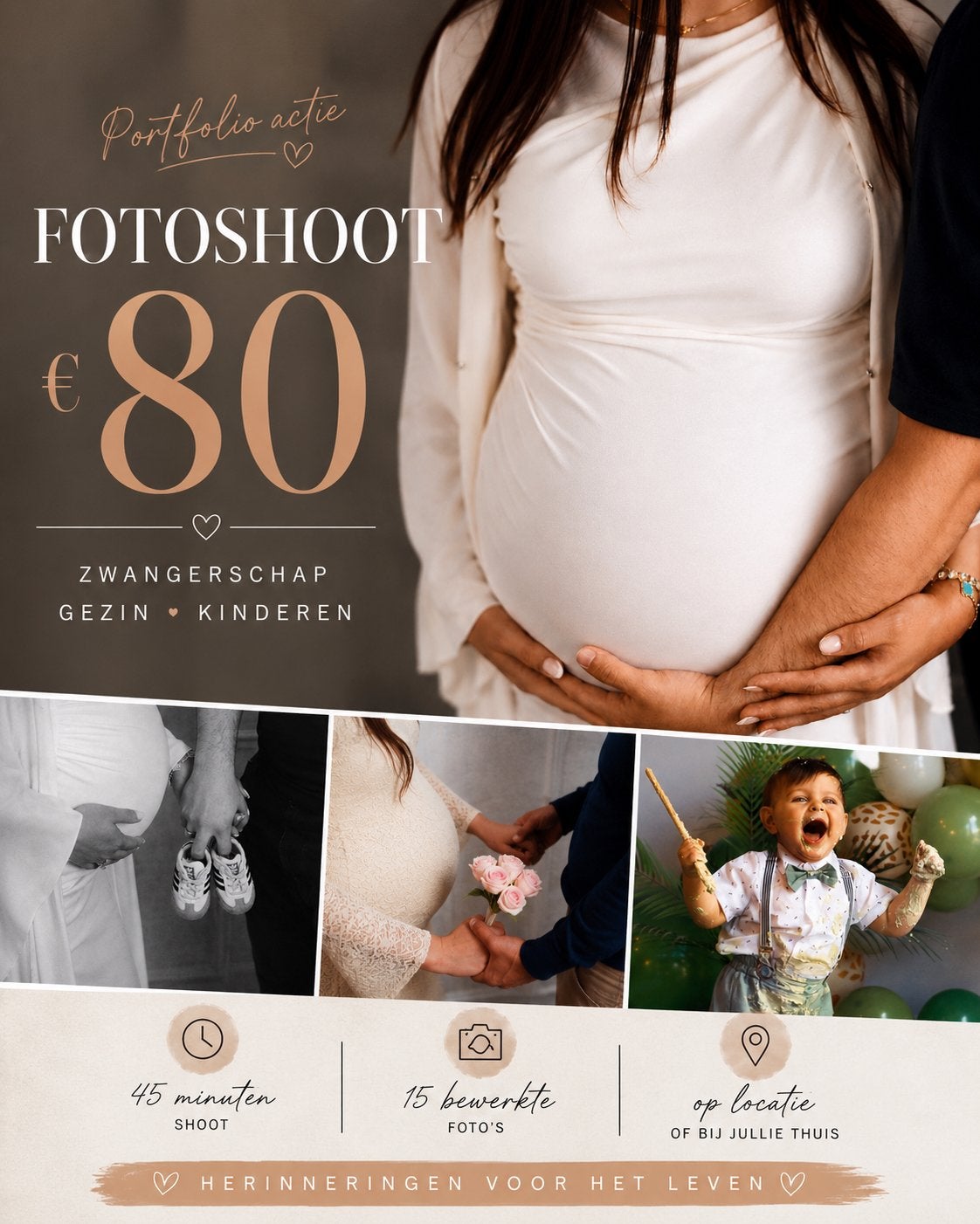 📸 Fotoshoot €80 | Gezin, Koppel, Zwangerschap & Meer, Komt aan huis, Fotograaf