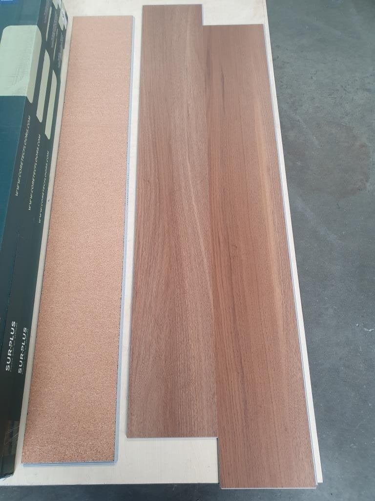8 m2 Nieuwe Click PVC COREtec SurPlus 50RLV3585 Royal Walnut, Ophalen, Bruin, Nieuw, COREtec Floors