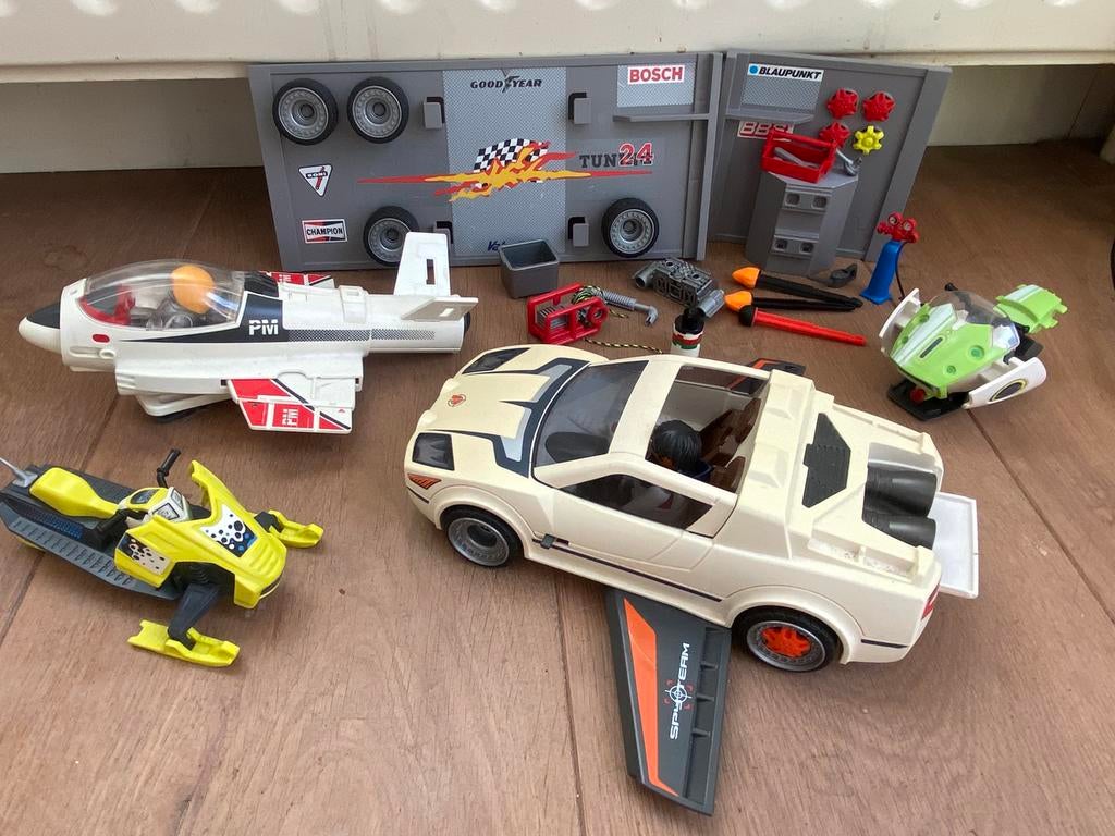 Garage met auto en raket playmobil, Ophalen