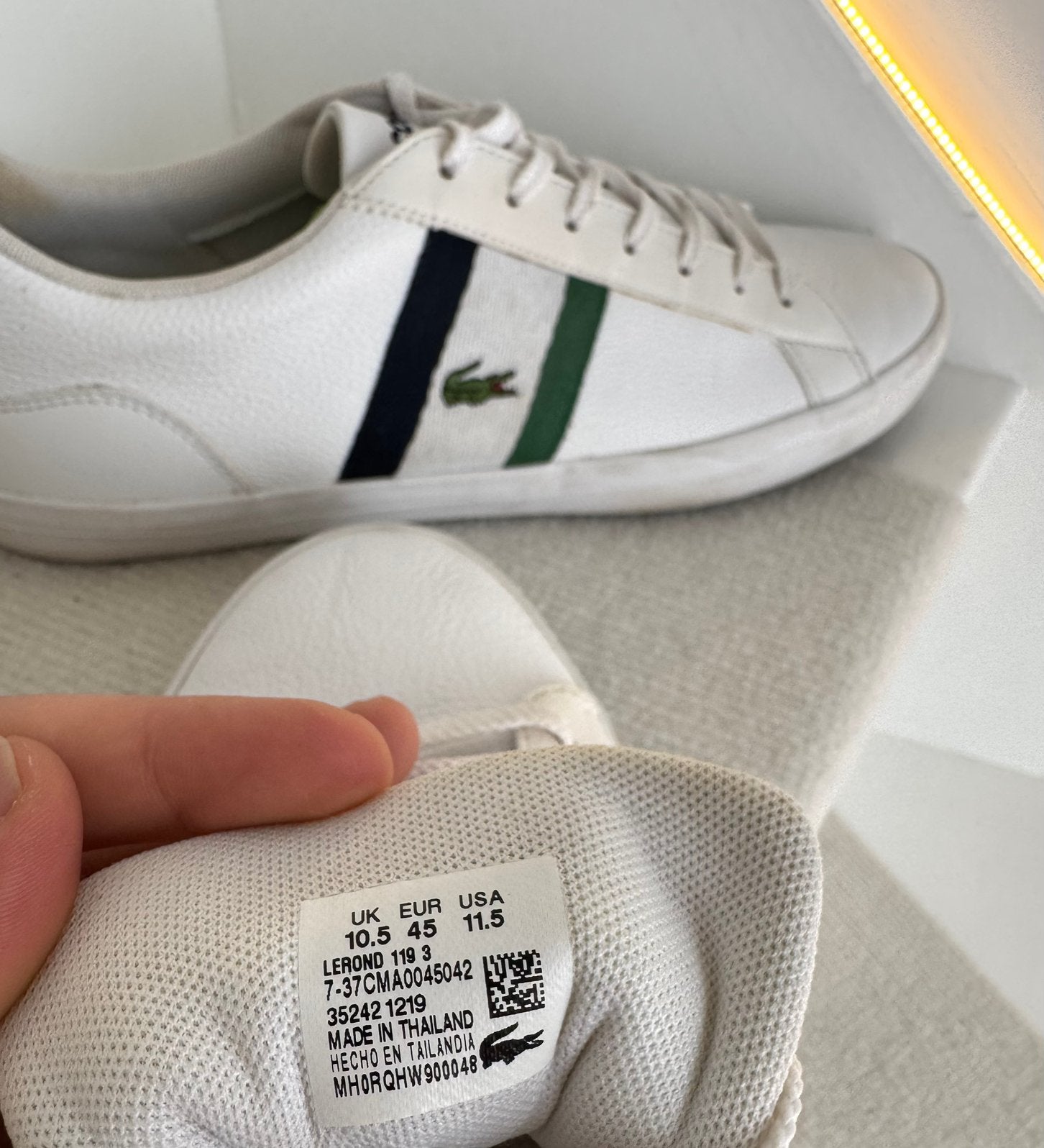 Lacoste leren sneakers, Kleding | Heren, Schoenen, Ophalen of Verzenden, Zo goed als nieuw