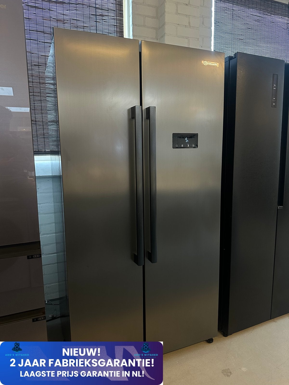 BAUKNECHT SIDE-BY-SIDE KOELKAST NO FROST DUAL COOL 532L, Witgoed en Apparatuur, Koelkasten en IJskasten, 200 liter of meer, Nieuw