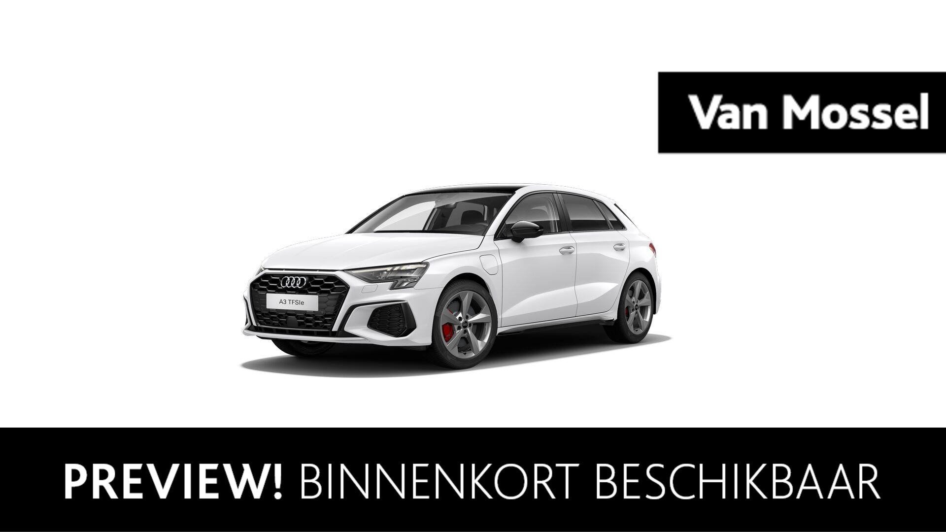 Audi A3 Sportback 45 TFSI e S edition Competition 245 PK | S, Auto's, 12 maanden, Gebruikt, 4 cilinders, Wit
