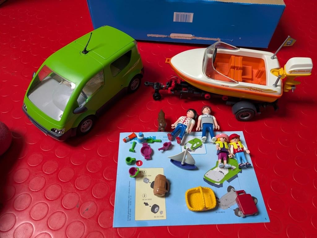 Playmobil Gezinswagen met Boot, Kinderen en Baby's, Speelgoed | Playmobil, Ophalen, Gebruikt, Complete set