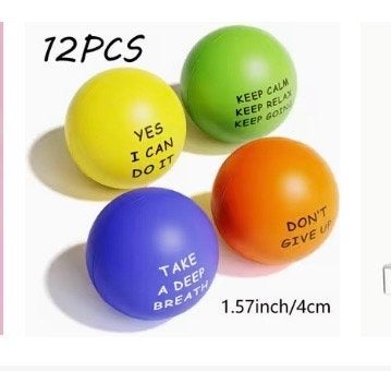 12 Stuks Stressballen met Inspirerende Teksten, Ophalen of Verzenden, Nieuw, Jongen of Meisje