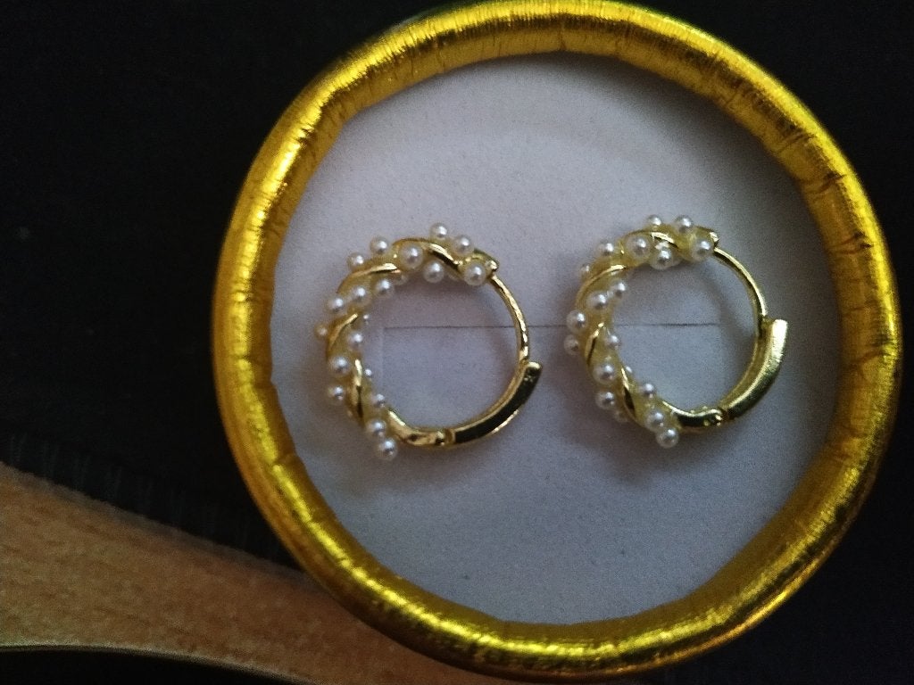Mooie goud verguld parel oorbellen, Sieraden, Tassen en Uiterlijk, Oorbellen, Overige materialen, Nieuw, Ophalen of Verzenden