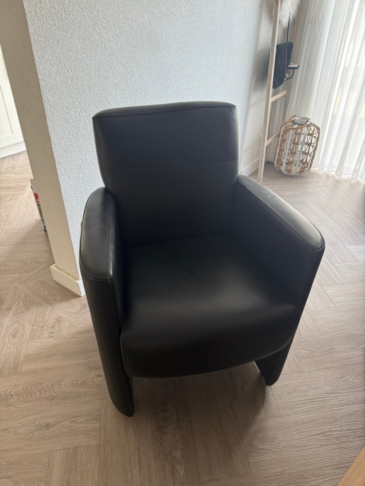 TEAB 6 Leren eetkamer stoel zwart, Huis en Inrichting, Stoelen, Ophalen, Gebruikt, Zwart, Leer