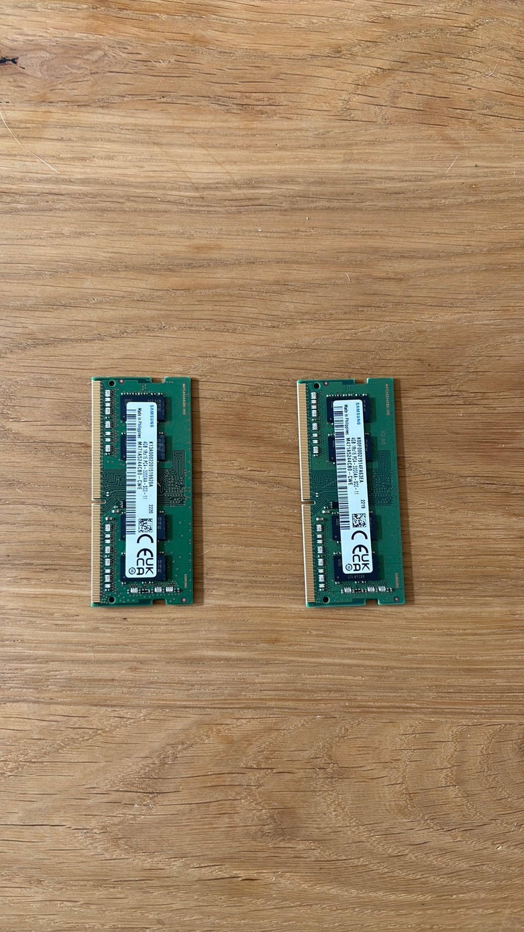 8gb (2x4) Samsung ram geheugen DDR4 SODIMM, DDR4, 8 GB, Ophalen of Verzenden, Zo goed als nieuw