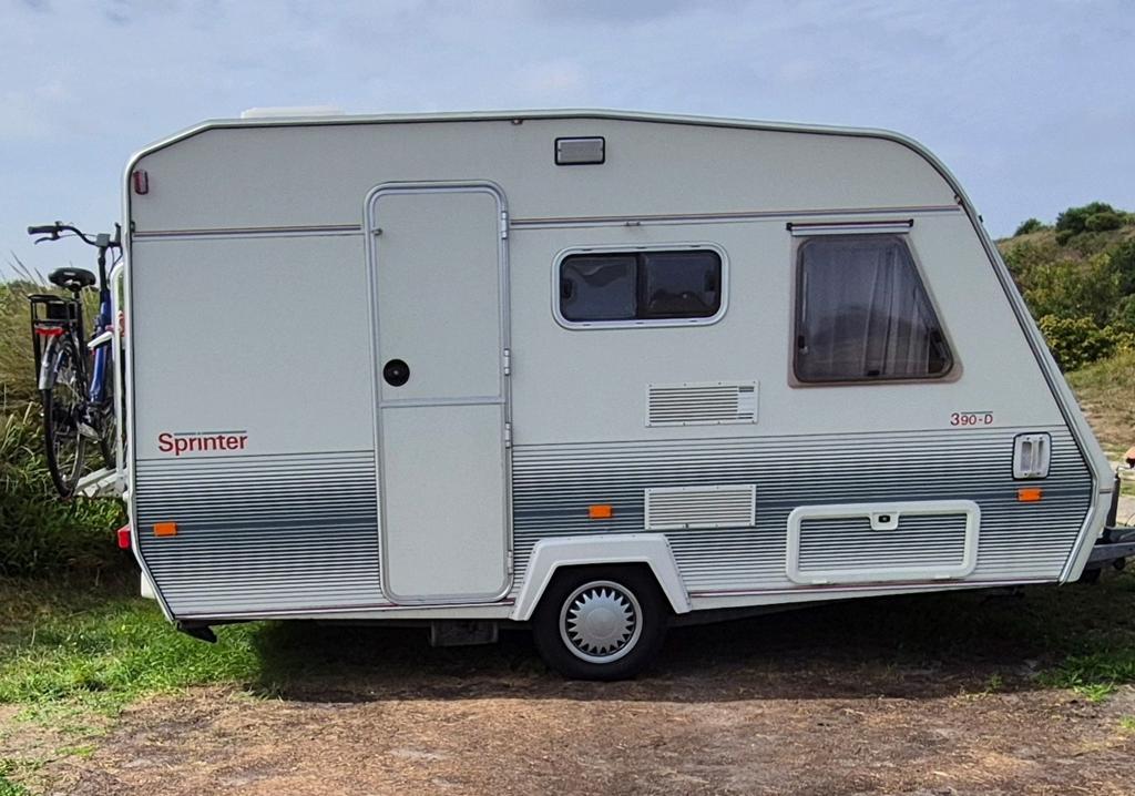 Beyerland Sprinter 390-D, Caravans en Kamperen, Caravans, Luifel, Treinzit, Dwarsbed, Particulier