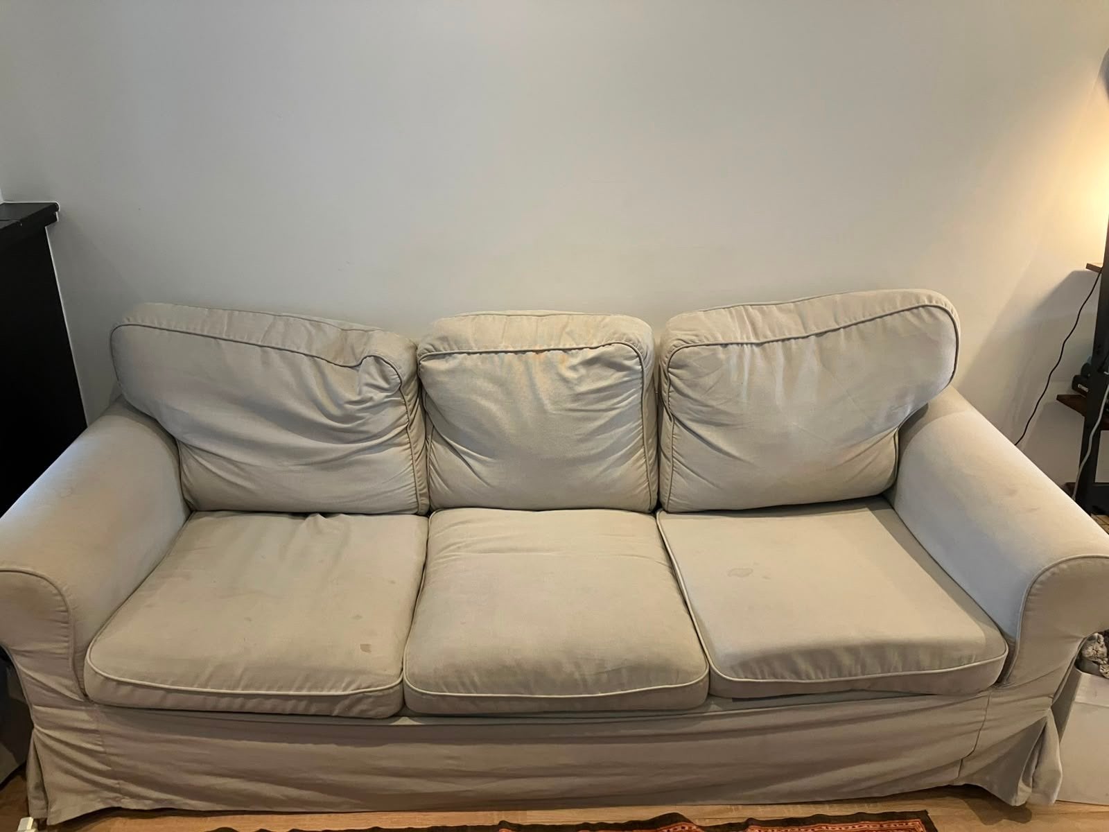 Comfortabele 3-zitsbank met afneembare hoezen. IKEA EKTORP., Ophalen, Gebruikt, Driepersoons, 75 tot 100 cm