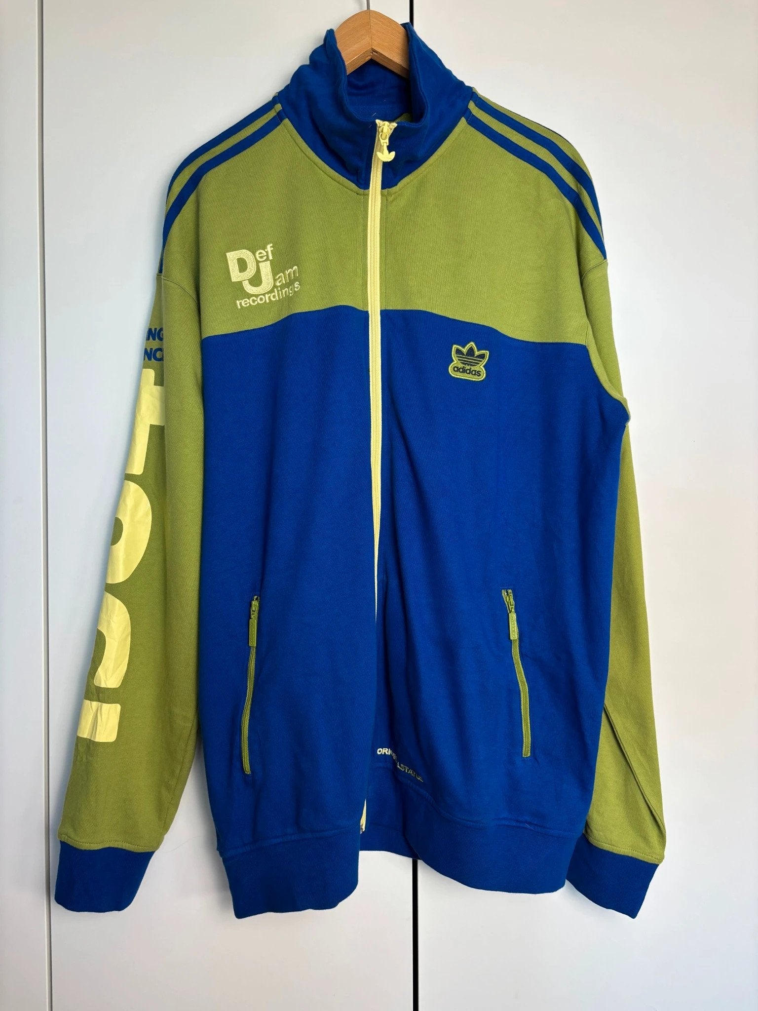 Adidas Def Jam Collectors Jacket Retro Colorblock Groen M, Maat 38/40 (M), Ophalen of Verzenden, Zo goed als nieuw, Blauw