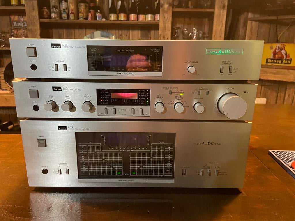 Sansui versterker set B-55, C-77, B-77, Audio, Tv en Foto, Versterkers en Receivers, Overige merken, Gebruikt, Ophalen of Verzenden