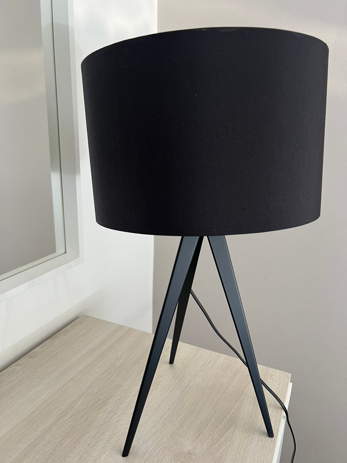 Zuiver Tripod tafellamp (set van 2), Ophalen, Zo goed als nieuw, Zwart, Rond