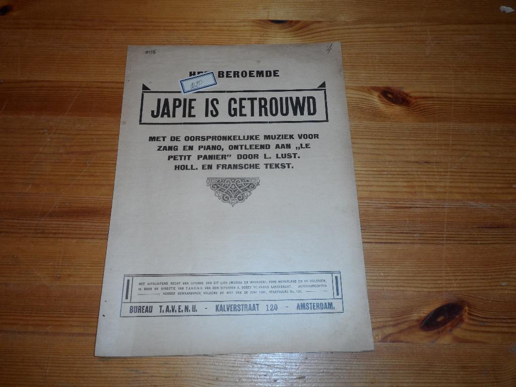 Japie is getrouwd - le petit panier - l. Lust, Zang, Gebruikt, Ophalen of Verzenden, Artiest of Componist