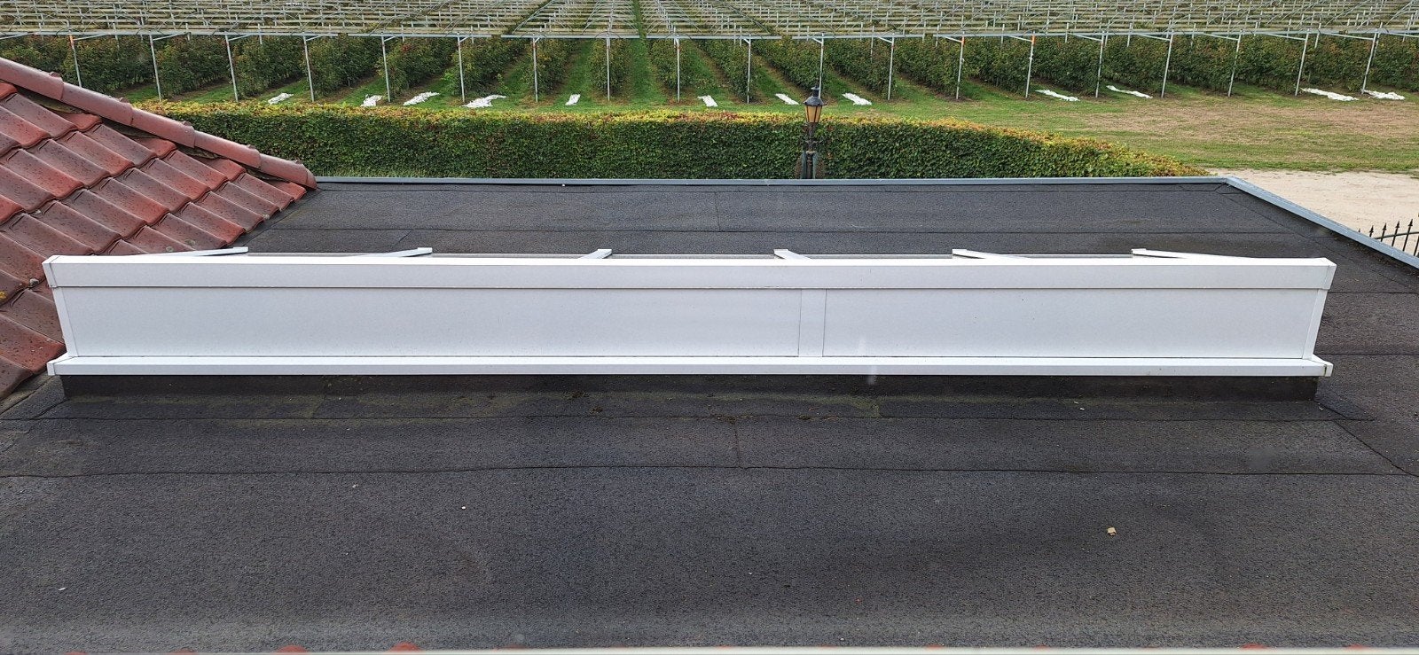 Lichtstraat overkapping voor aanbouw - Luxlight platdakraam, Ophalen, Gebruikt, Minder dan 80 cm, 80 tot 120 cm