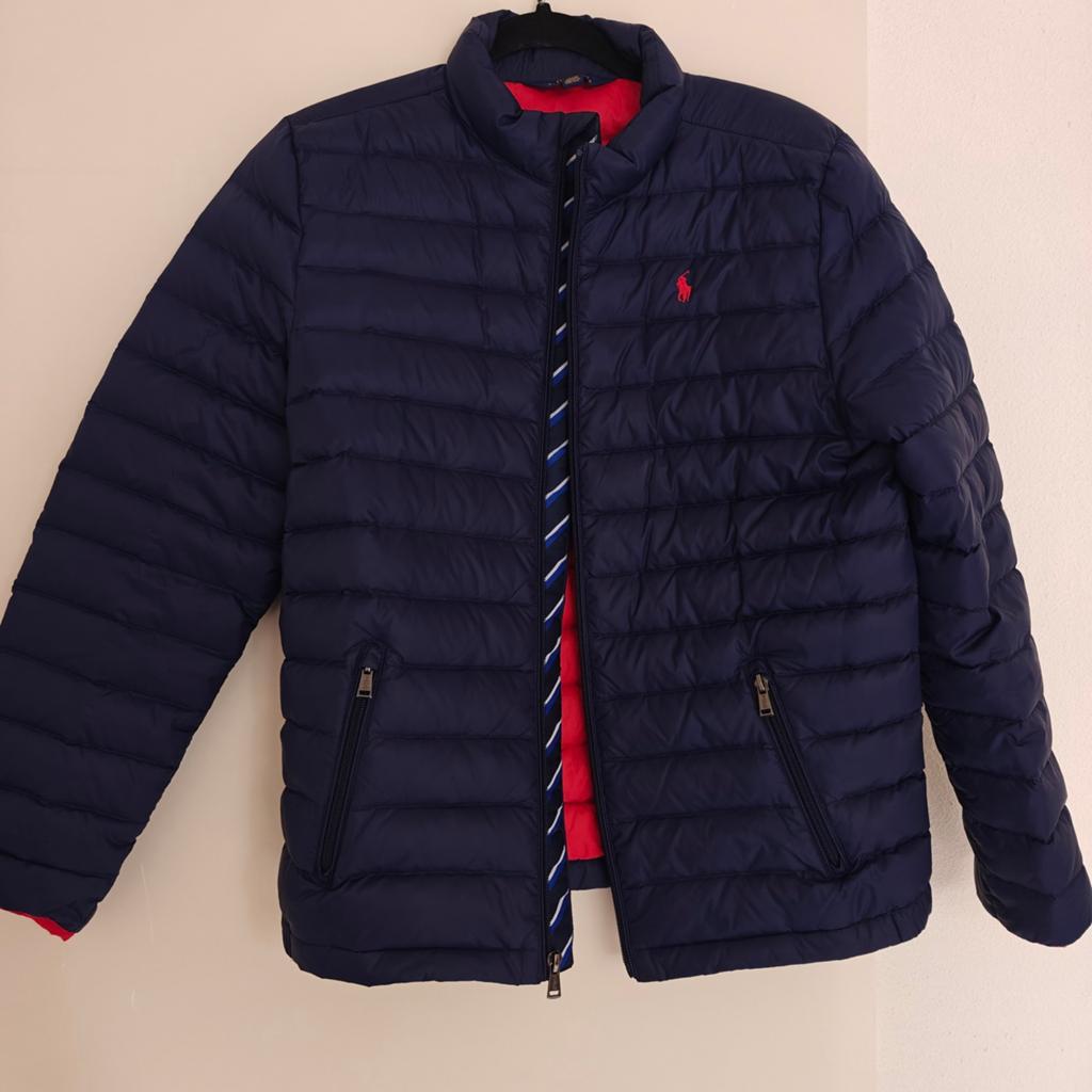 Polo Ralph Lauren donsjack XL (18-20) - Zo goed als nieuw, Blauw, Ophalen of Verzenden, Maat 46 (S) of kleiner, Polo Ralph Lauren