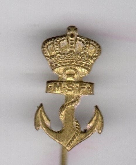 Speldje ANKER MET KROON MARINE MSF GOUDKLEURIG (A9), Ophalen of Verzenden, Gebruikt, Overige onderwerpen