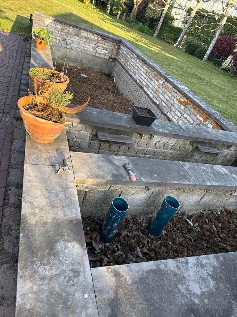Lavastenen voor vijverfilter - ca. 8 x 2,5 meter vijver, Ophalen, Gebruikt