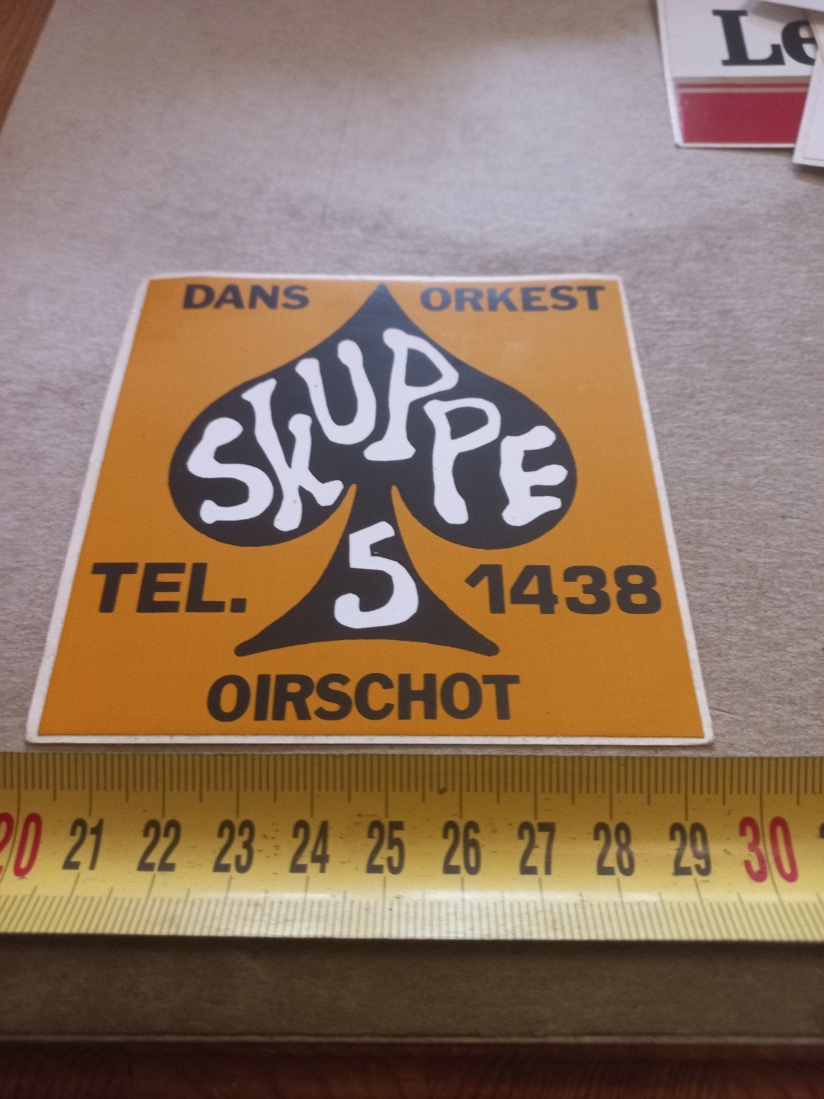 Vintage sticker Dansorkest Skuppe Oirschot, Ophalen of Verzenden