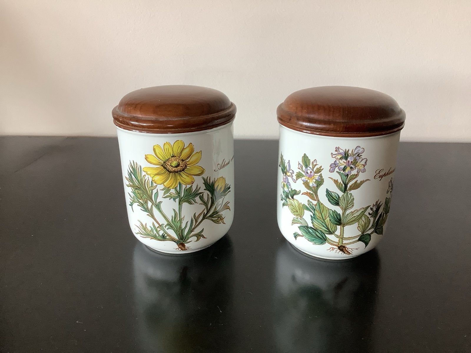 Villeroy & Boch Botanica voorraadpotjes met houten deksel, Gebruikt, Meerkleurig, Ophalen of Verzenden, Klassiek