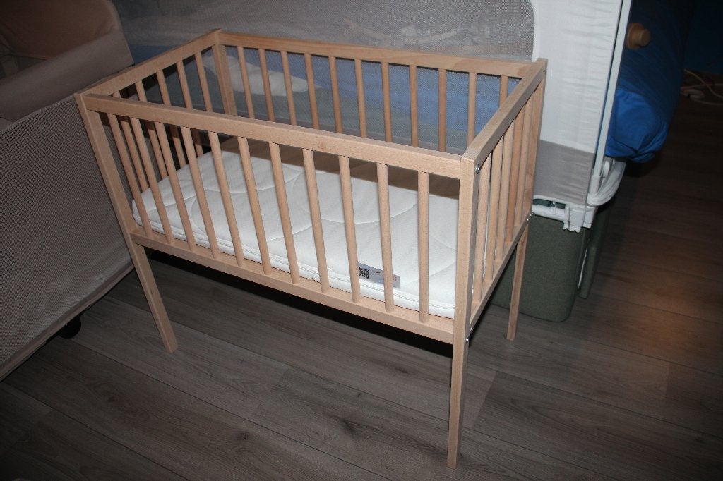 Prénatal wieg Charlie 40x80cm Naturel + matras , hoeslaken, Ophalen, Zo goed als nieuw, Wieg