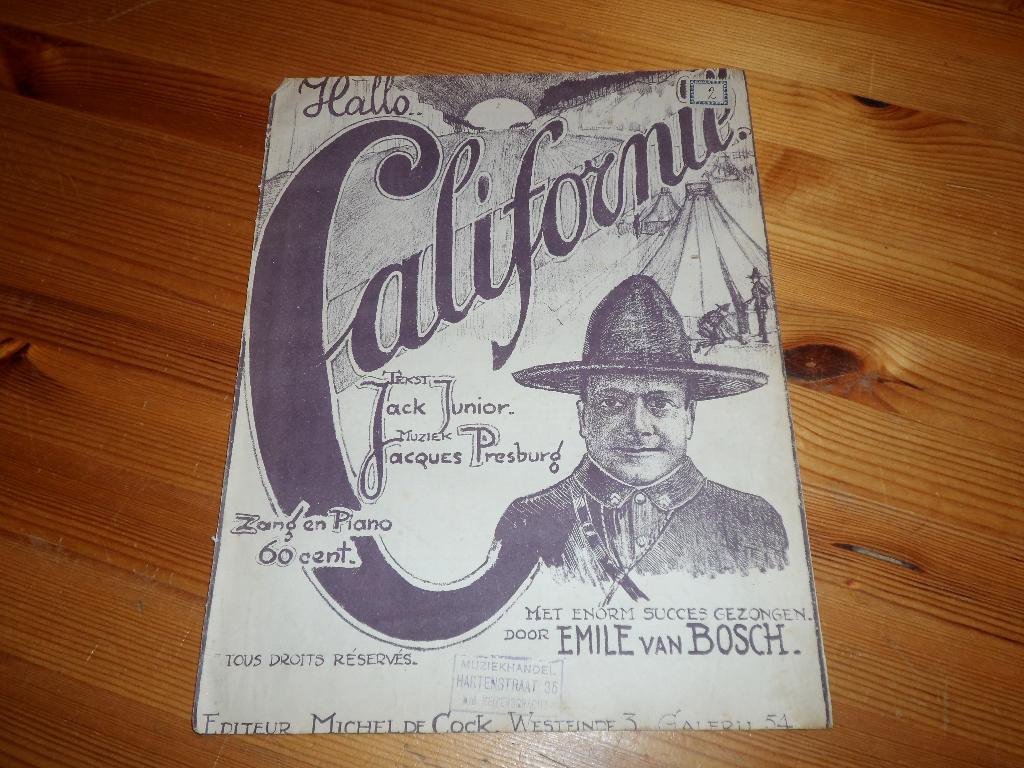 Californie - presburg / junior - emile van bosch, Zang, Gebruikt, Ophalen of Verzenden, Artiest of Componist
