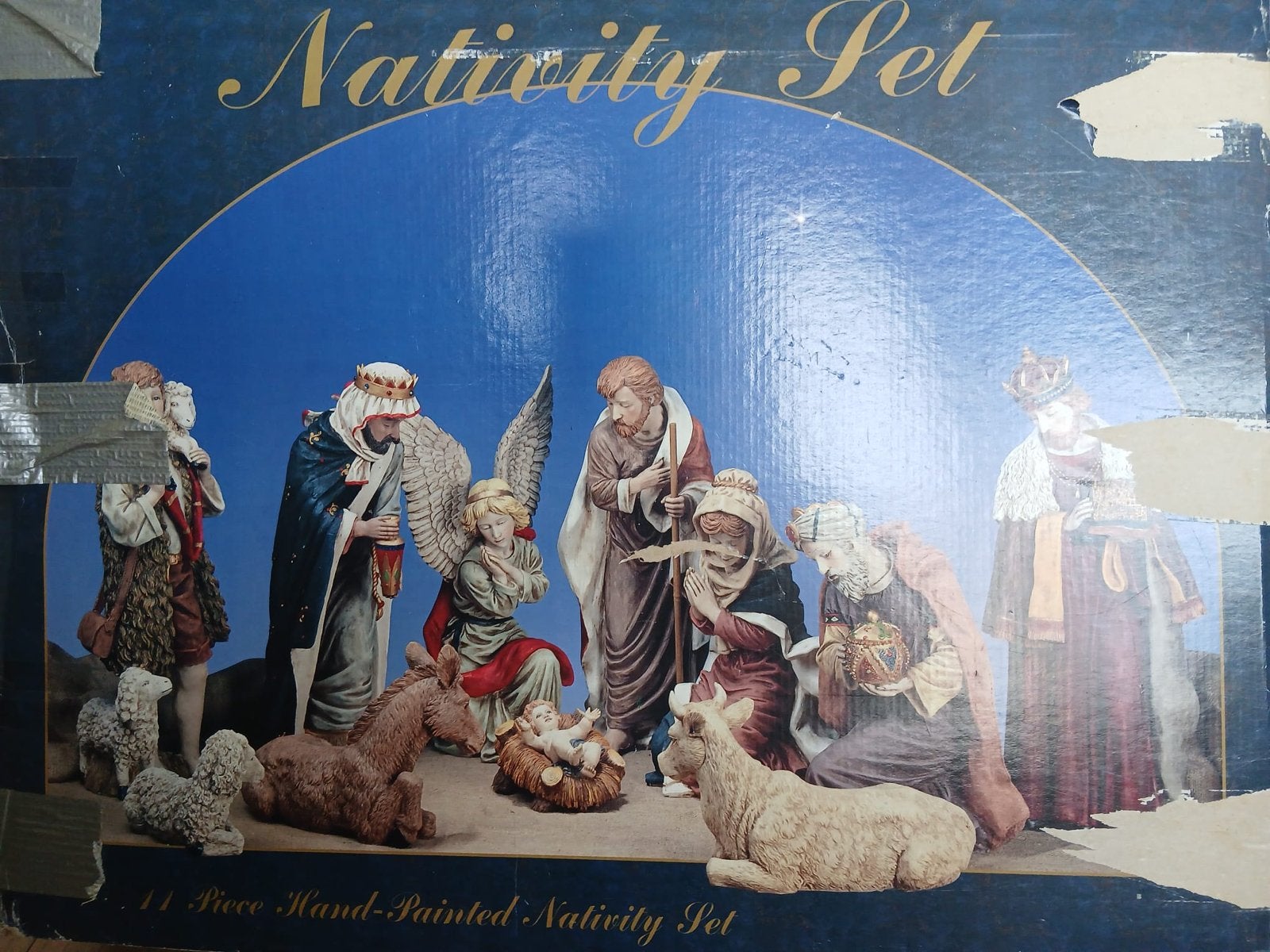 Prachtige 11-Delige Kerststal Set (In Doos), Ophalen, Gebruikt