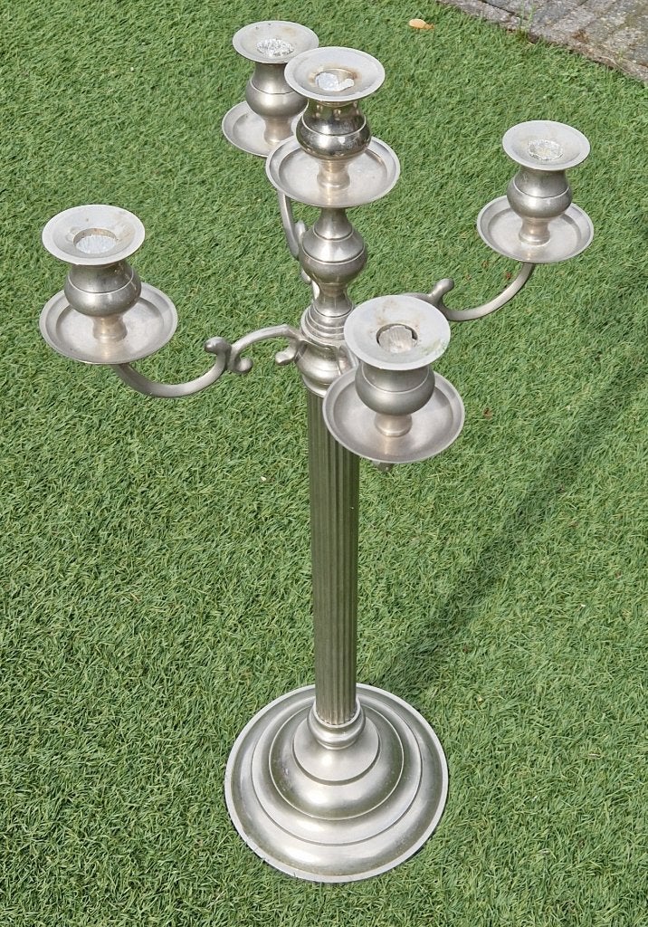 Grote 5 armige kandelaar, Ophalen, Gebruikt, 77 cm, Metaal