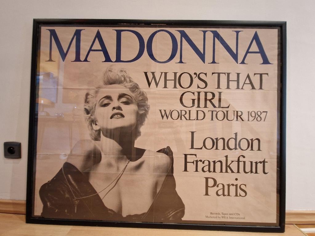 Originele Poster Madonna World Tour 1987, Verzamelen, Muziek, Artiesten en Beroemdheden, Ophalen of Verzenden, Zo goed als nieuw