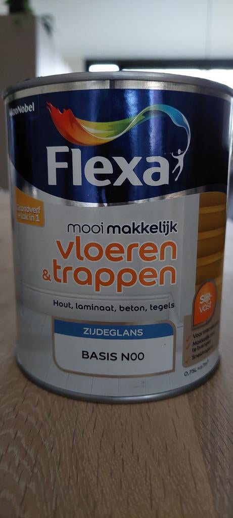 Nieuw Flexa vloeren en trappen verf grijs/zwart ral 7021, Ophalen of Verzenden, Nieuw, Grijs