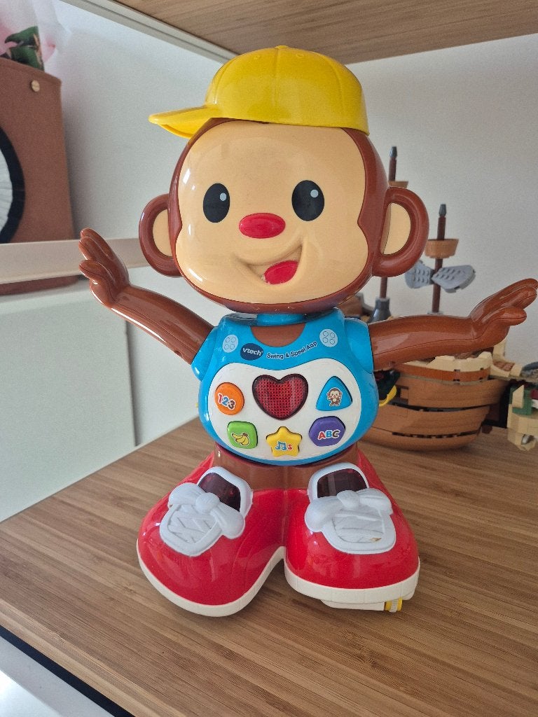 Vtech swing en speel aap, Kinderen en Baby's, Speelgoed | Vtech, Ophalen, Zo goed als nieuw, 6 maanden tot 2 jaar