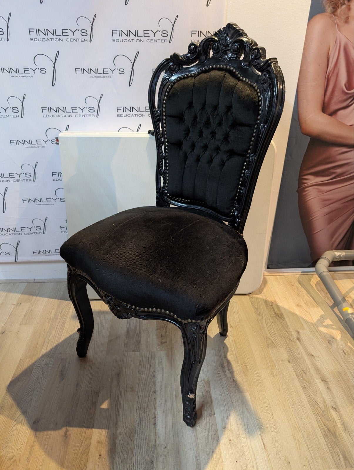 6 Barok stoelen zwart - Gebruikt maar nog goed, Ophalen