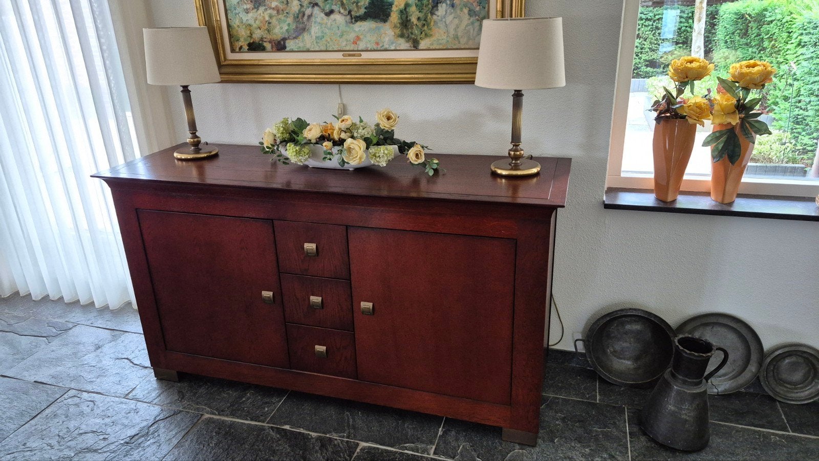 Solide dressoir met soft close deuren, Ophalen, Gebruikt, Klassiek, 150 tot 200 cm