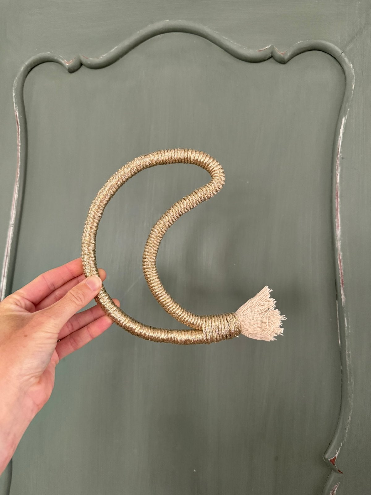 Macrame maantje - decoratie, Ophalen of Verzenden, Nieuw, 20 cm