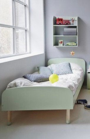FLEXA Play Kinderbed 90x200 Mintgroen (Scandinavisch Design), Huis en Inrichting, Slaapkamer | Bedden, Zo goed als nieuw, Eenpersoons