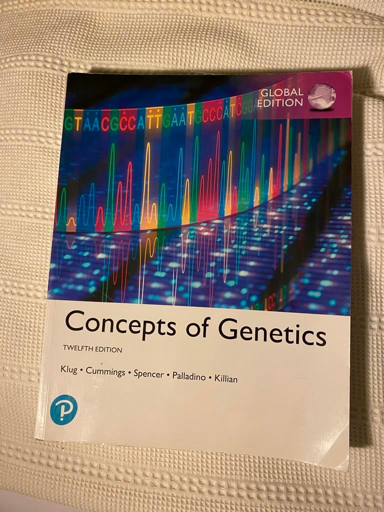 Concepts of Genetics - Klug, Cummings - tweltfth edition, Ophalen of Verzenden, Beta, Zo goed als nieuw, WO