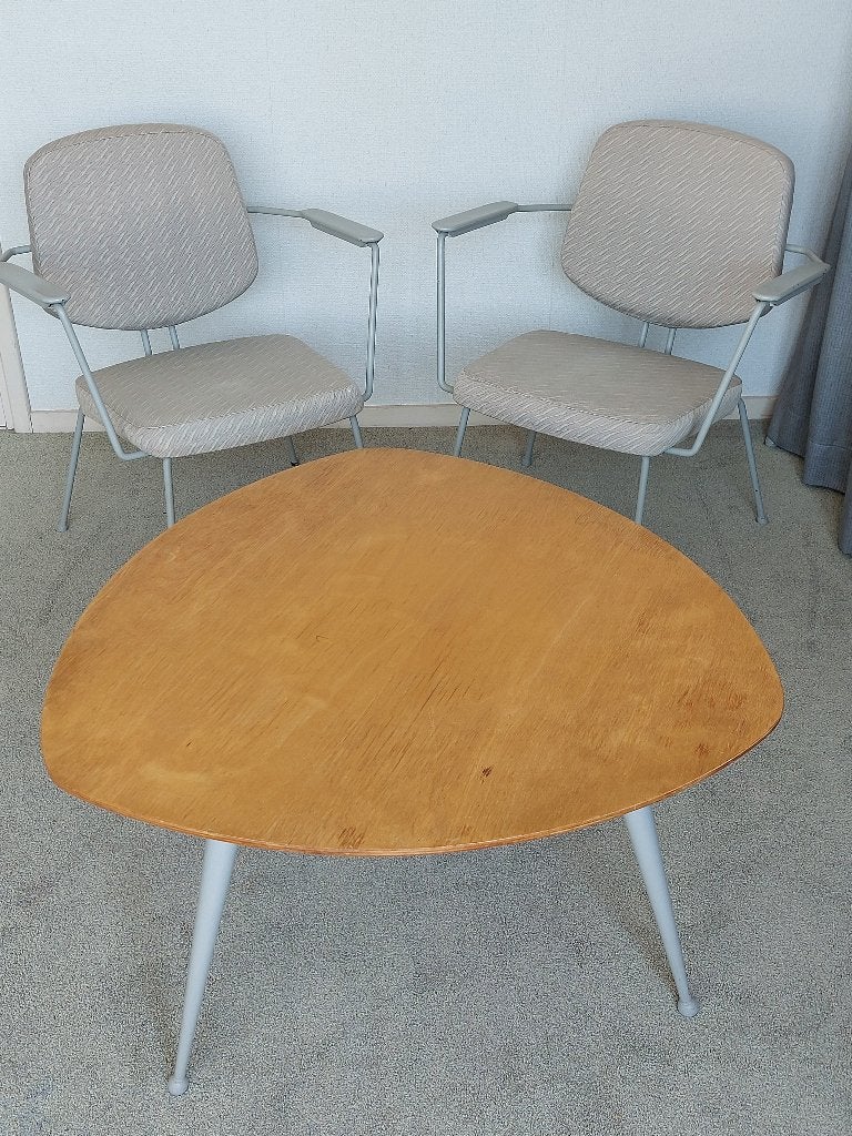 Vintage fauteuils Elsrijk model 5003 (2 st.) en tafeltje, Antiek en Kunst, Antiek | Meubels | Stoelen en Banken, Ophalen