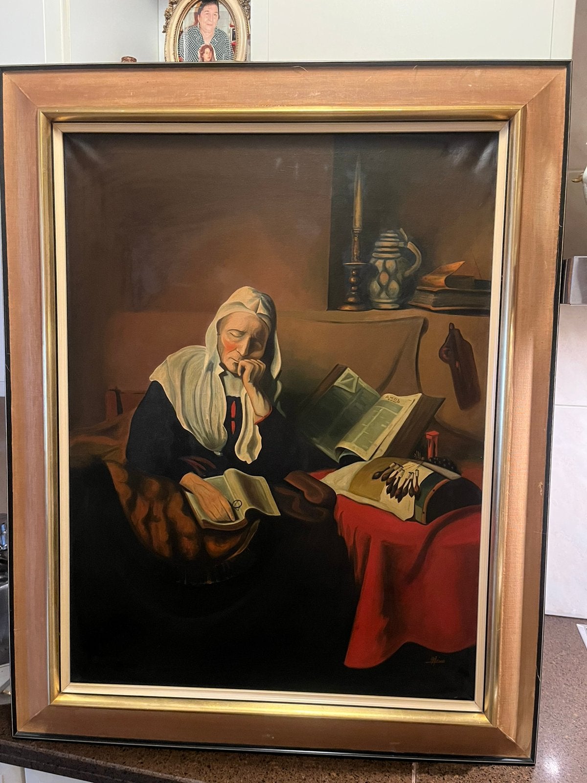 Antiek olieverf groot portret schilderij, Antiek en Kunst, Ophalen