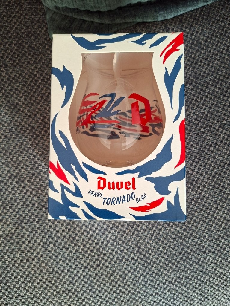 Duvel bier glas Tornado nieuw in doos, Ophalen of Verzenden, Nieuw, Glas of Glazen, Duvel
