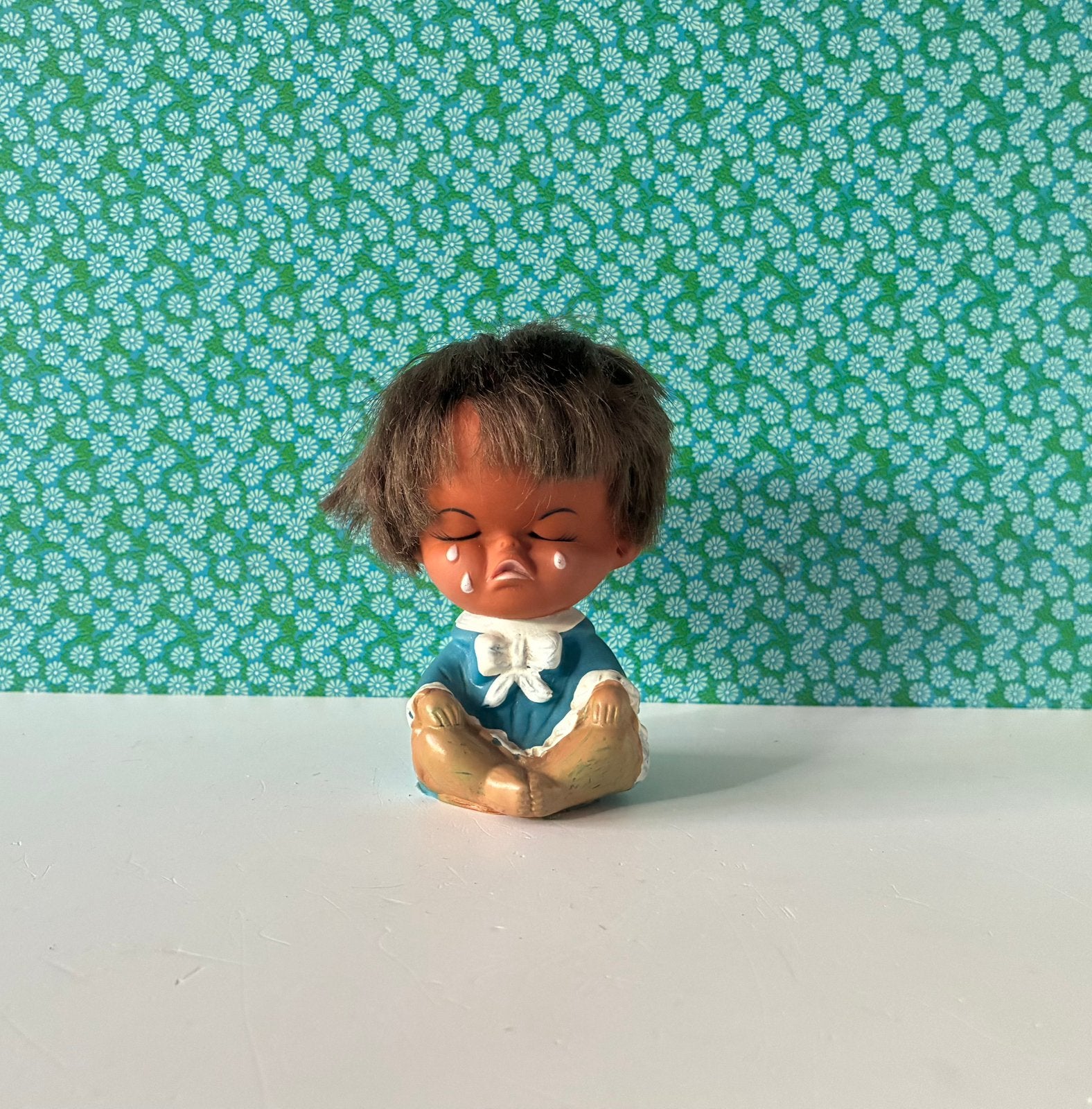 Vintage 70’s piep popje, Gebruikt, Ophalen of Verzenden, Nvt, Pop