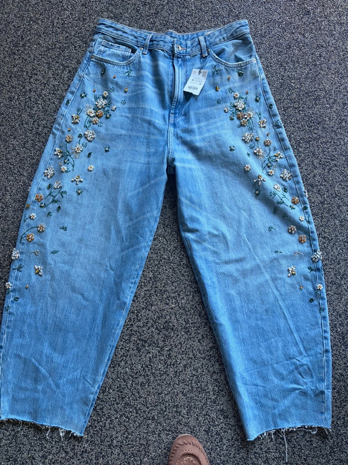 Zara trf barrel mt 46, Kleding | Dames, Ophalen of Verzenden, Nieuw, Blauw, Overige jeansmaten