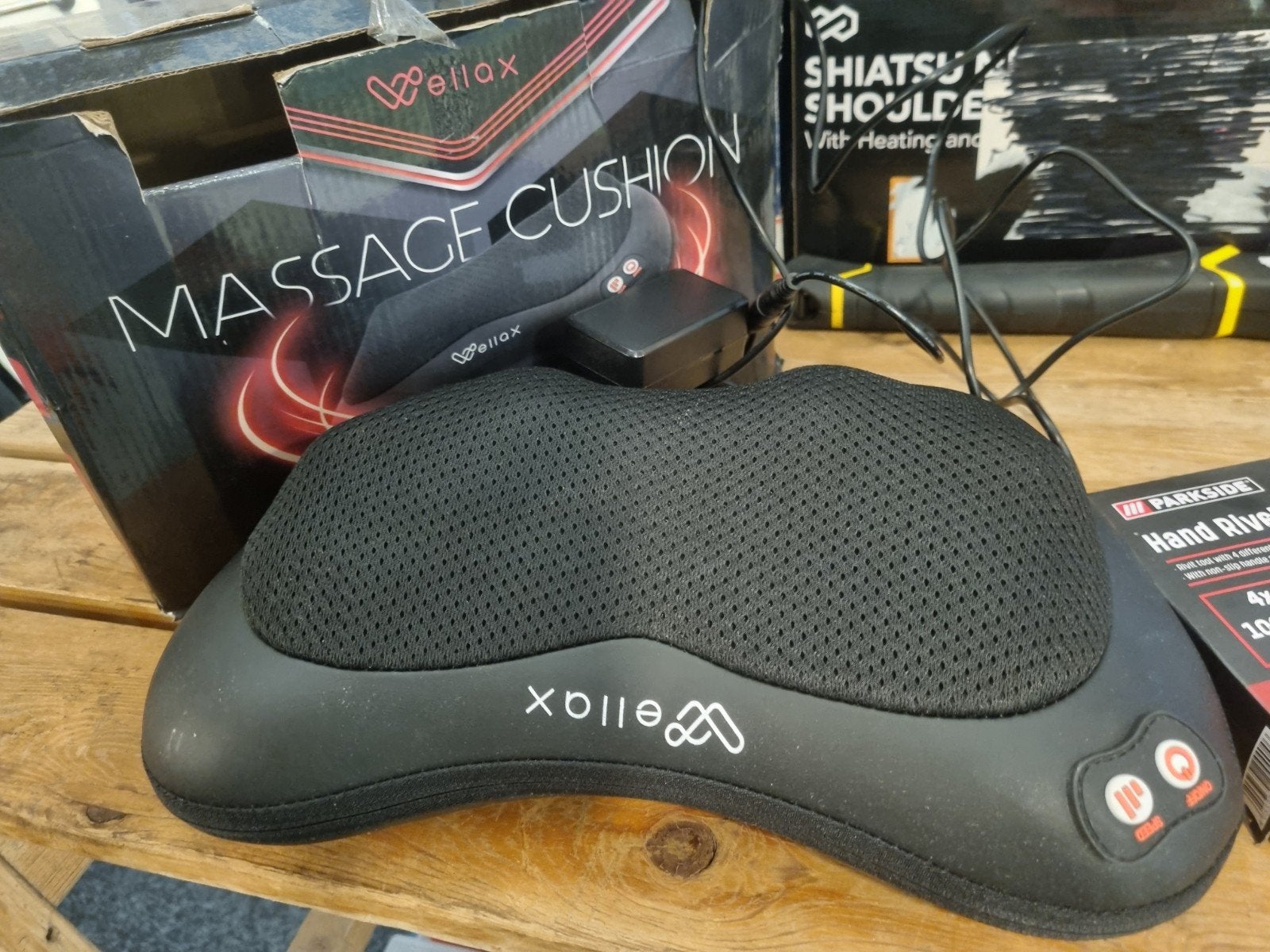 Wellax Massagekussen met Warmtefunctie voor Nek en Rug, Ophalen of Verzenden, Gebruikt, Massagestoel of Kussen