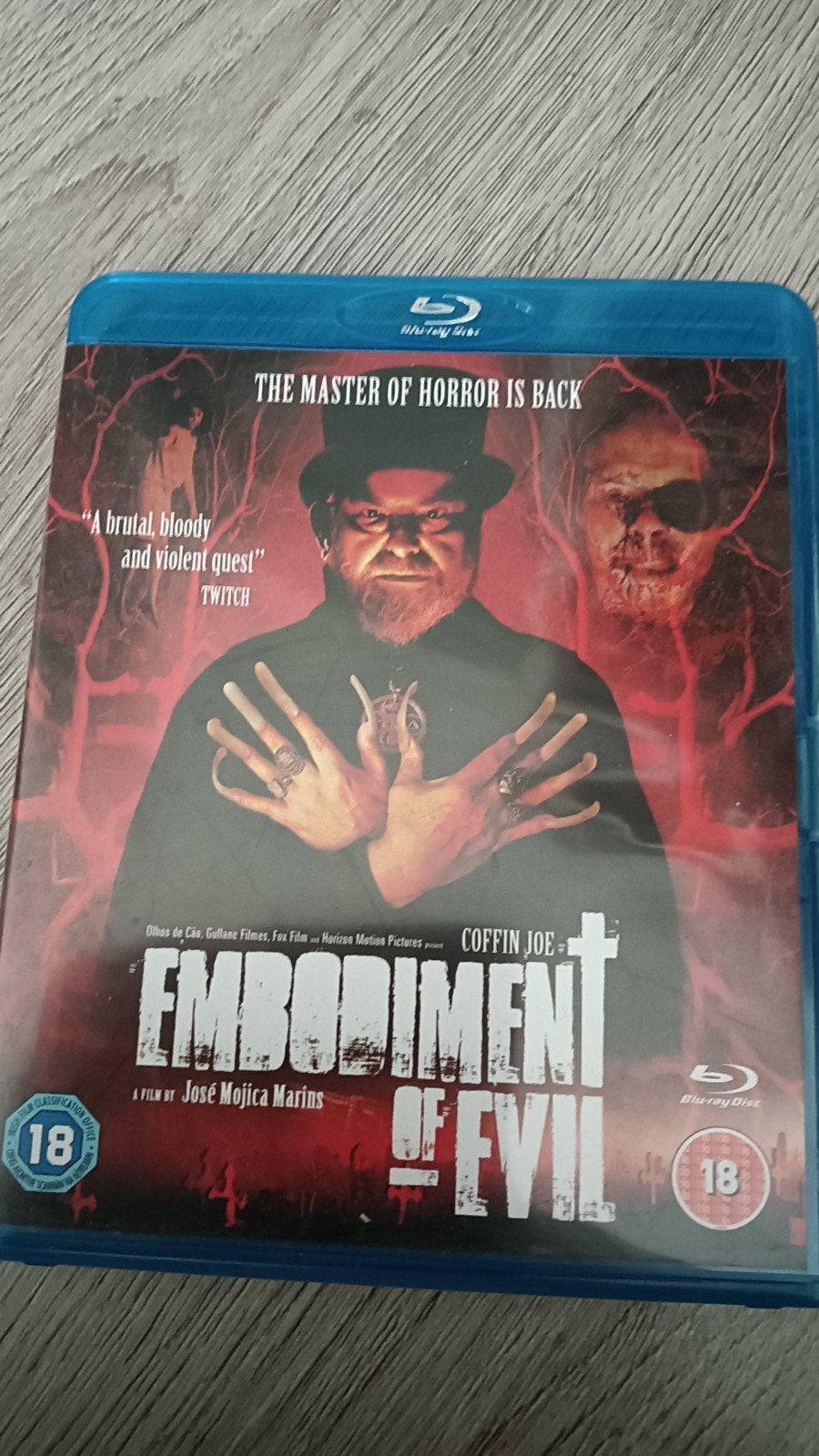 Jose Mojica Marins Embodiment of evil bluray, Cd's en Dvd's, Blu-ray, Ophalen of Verzenden, Zo goed als nieuw, Horror
