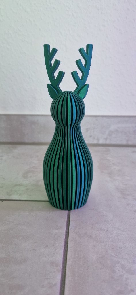 Rendier – 3D-kerstdecoratie, 17 cm, Ophalen of Verzenden, Kunststof, Modern